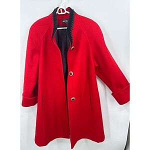 Jofeld vintage 80’s red wool blend "Old Money" or "Mob Wife" aesthetic coat L